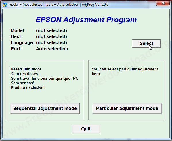 Epson adjustment program l380